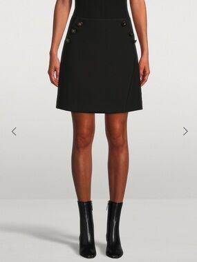 BA&SH Kara Button-Trimmed Mini Skirt Size M